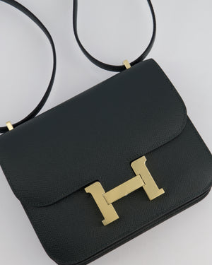 *HOT* Hermès Constance III Mini 18cm Miroir Bag in Vert Mangrove Epsom Leather with Permabrass Hardware