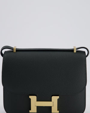 *HOT* Hermès Constance III Mini 18cm Miroir Bag in Vert Mangrove Epsom Leather with Permabrass Hardware