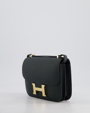 *HOT* Hermès Constance III Mini 18cm Miroir Bag in Vert Mangrove Epsom Leather with Permabrass Hardware