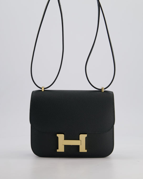 *HOT* Hermès Constance III Mini 18cm Miroir Bag in Vert Mangrove Epsom Leather with Permabrass Hardware