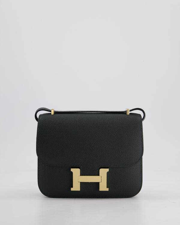 *HOT* Hermès Constance III Mini 18cm Miroir Bag in Vert Mangrove Epsom Leather with Permabrass Hardware