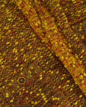 Chanel Multi-Colour Long Sleeve Wool Blend Knit Cardigan with Orange and Gold Lion Buttons Size FR 40 (UK 12)