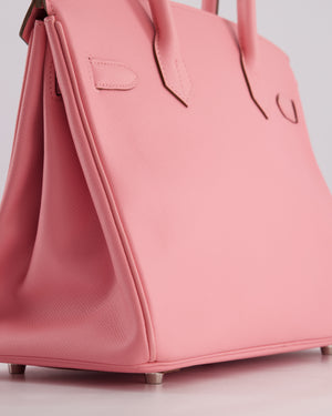 Hermès Birkin 30cm Retourne Bag in Rose Confetti Epsom Leather with Palladium Hardware