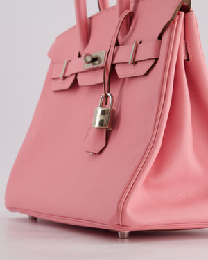 Hermès Birkin 30cm Retourne Bag in Rose Confetti Epsom Leather with Palladium Hardware