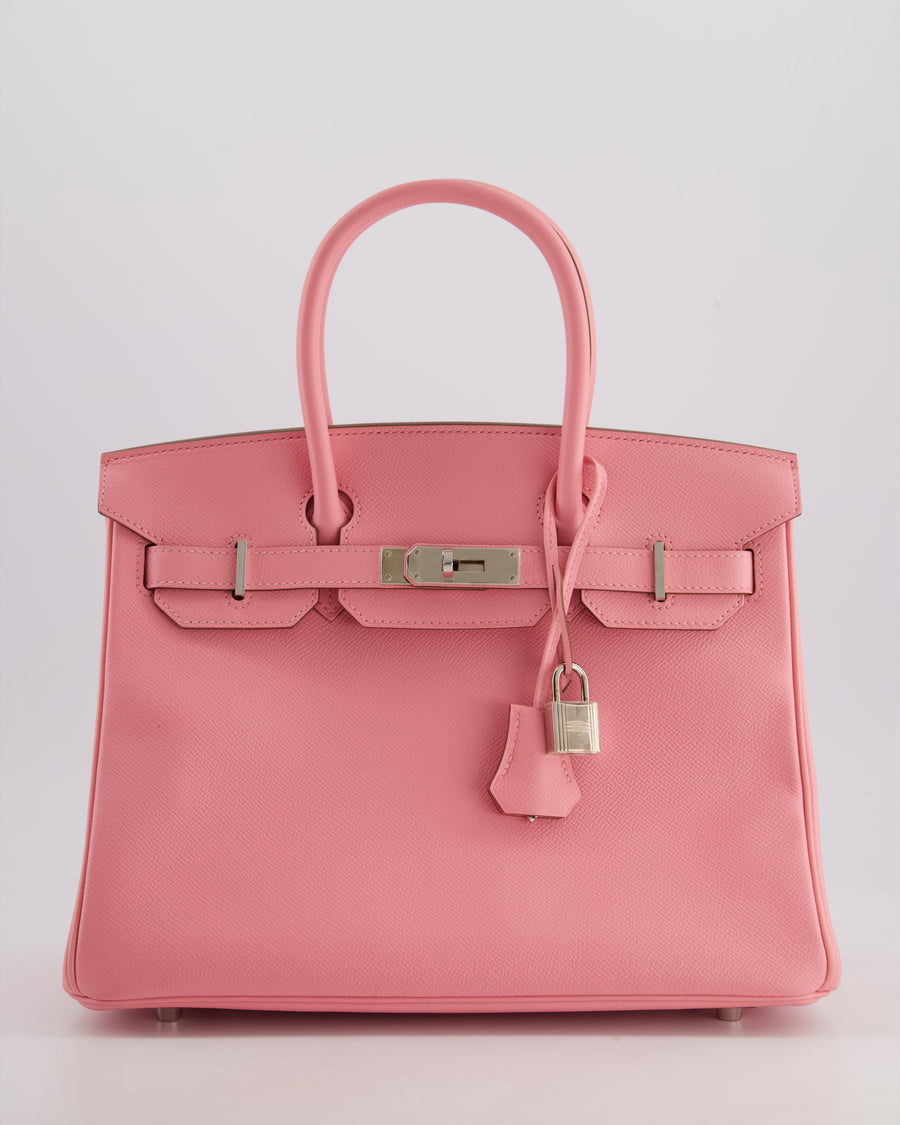 Hermès Birkin 30cm Retourne Bag in Rose Confetti Epsom Leather with Palladium Hardware