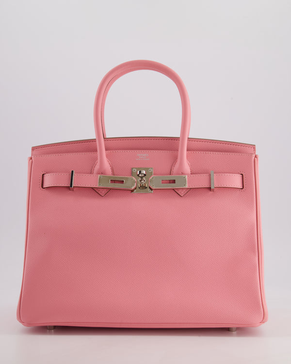 Hermès Birkin 30cm Retourne Bag in Rose Confetti Epsom Leather with Palladium Hardware
