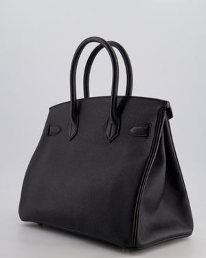 *HOT* Hermès Birkin 30cm Retourne Bag in Noir Epsom Leather with Gold Hardware