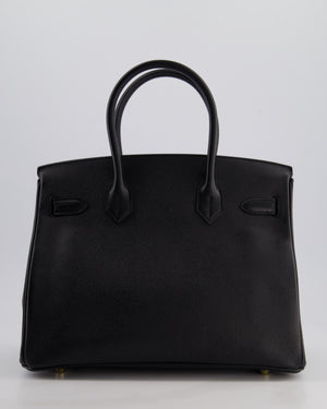 *HOT* Hermès Birkin 30cm Retourne Bag in Noir Epsom Leather with Gold Hardware