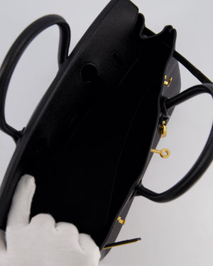 *HOT* Hermès Birkin 30cm Retourne Bag in Noir Epsom Leather with Gold Hardware