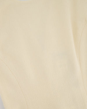Chanel 10C Cream Short Sleeve Short Dress with Ruffle Detail Size FR 36 (UK 8)