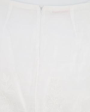 Valentino White Floral Embroidered Maxi Skirt Size IT 42 (UK 10) RRP £2,800