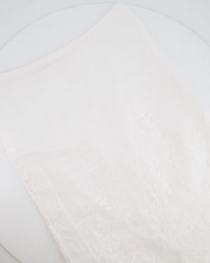 Valentino White Floral Embroidered Maxi Skirt Size IT 42 (UK 10) RRP £2,800
