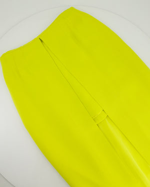 Christian Dior Lime Green Open Maxi Skirt with Pockets FR 34 (UK 6)