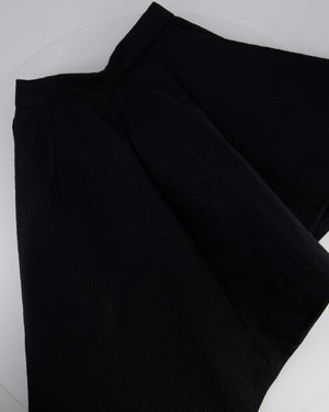 Christian Dior Black Textured Taffeta Asymmetric Skirt Size FR 34 (UK 6)