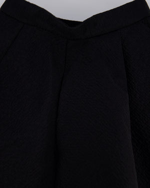 Christian Dior Black Textured Taffeta Asymmetric Skirt Size FR 34 (UK 6)