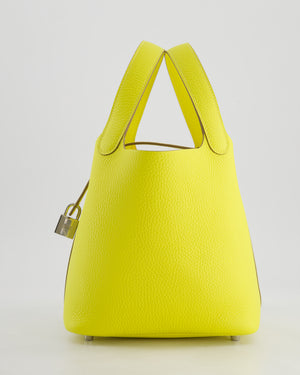 Hermès Picotin Lock Bag 18cm in Lime Clemence Leather with Palladium Hardware