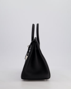 *RARE* Hermès Birkin 25 Retourne Bag in Noir Togo Leather with Palladium Hardware