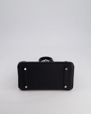 *RARE* Hermès Birkin 25 Retourne Bag in Noir Togo Leather with Palladium Hardware