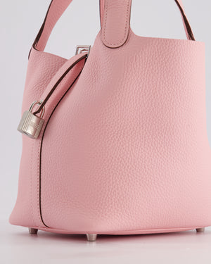*SUPER HOT* Hermès Picotin Lock Bag 18cm in Rose Sakura Clemence Leather with Palladium Hardware
