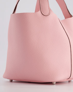 *SUPER HOT* Hermès Picotin Lock Bag 18cm in Rose Sakura Clemence Leather with Palladium Hardware