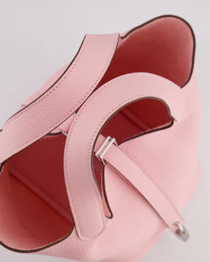 *SUPER HOT* Hermès Picotin Lock Bag 18cm in Rose Sakura Clemence Leather with Palladium Hardware