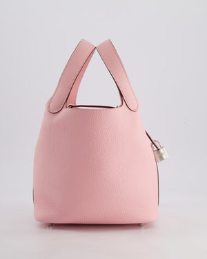 *SUPER HOT* Hermès Picotin Lock Bag 18cm in Rose Sakura Clemence Leather with Palladium Hardware