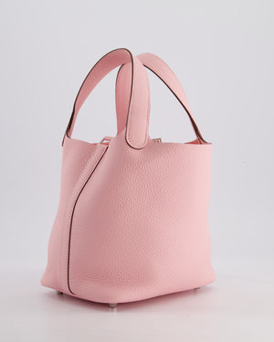 *SUPER HOT* Hermès Picotin Lock Bag 18cm in Rose Sakura Clemence Leather with Palladium Hardware