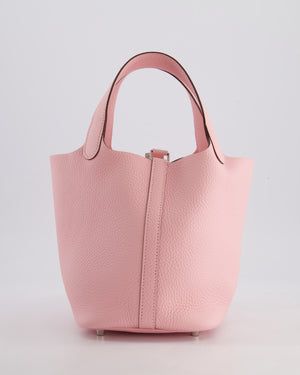 *SUPER HOT* Hermès Picotin Lock Bag 18cm in Rose Sakura Clemence Leather with Palladium Hardware