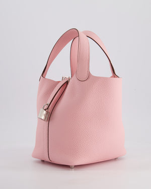 *SUPER HOT* Hermès Picotin Lock Bag 18cm in Rose Sakura Clemence Leather with Palladium Hardware