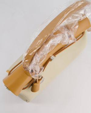 Hermès Herbag 31 Zip Bag in Beton Toile Officier Canvas, Naturel Sable Vache Hunter Leather with Palladium Hardware