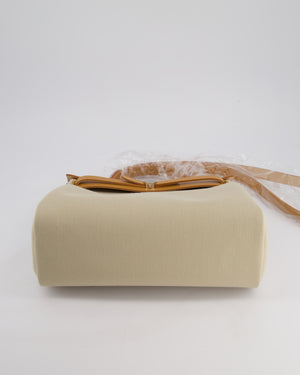 Hermès Herbag 31 Zip Bag in Beton Toile Officier Canvas, Naturel Sable Vache Hunter Leather with Palladium Hardware