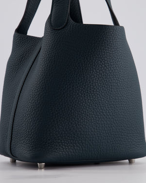 Hermès Picotin Lock Bag 18cm in Vert Cypres Clemence Leather with Palladium Hardware