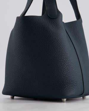 Hermès Picotin Lock Bag 18cm in Vert Cypres Clemence Leather with Palladium Hardware