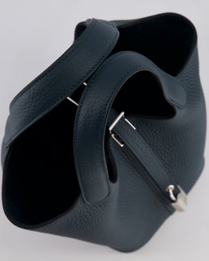 Hermès Picotin Lock Bag 18cm in Vert Cypres Clemence Leather with Palladium Hardware