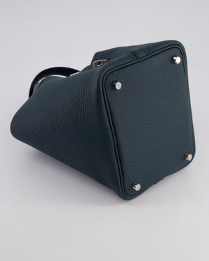 Hermès Picotin Lock Bag 18cm in Vert Cypres Clemence Leather with Palladium Hardware