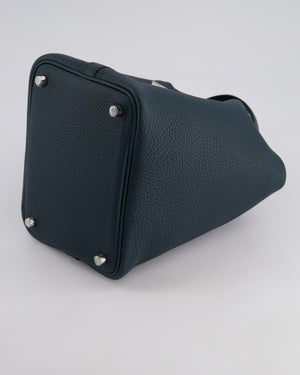 Hermès Picotin Lock Bag 18cm in Vert Cypres Clemence Leather with Palladium Hardware
