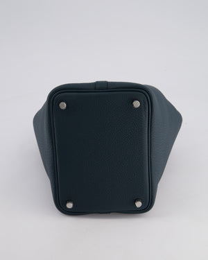 Hermès Picotin Lock Bag 18cm in Vert Cypres Clemence Leather with Palladium Hardware