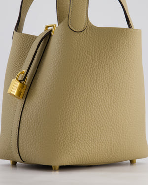 *HOT COLOUR* Hermès Picotin Lock Bag 18cm in Trench Clemence Leather with Gold Hardware