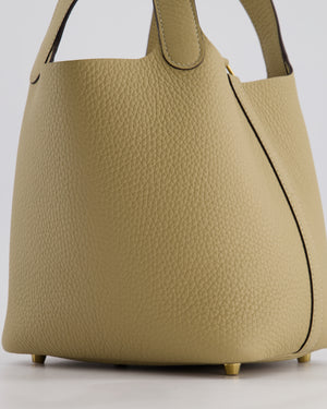 *HOT COLOUR* Hermès Picotin Lock Bag 18cm in Trench Clemence Leather with Gold Hardware