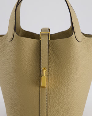 *HOT COLOUR* Hermès Picotin Lock Bag 18cm in Trench Clemence Leather with Gold Hardware