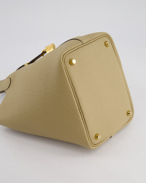 *HOT COLOUR* Hermès Picotin Lock Bag 18cm in Trench Clemence Leather with Gold Hardware