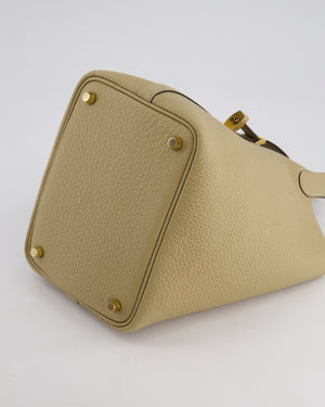 *HOT COLOUR* Hermès Picotin Lock Bag 18cm in Trench Clemence Leather with Gold Hardware