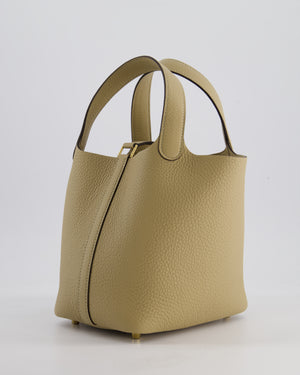 *HOT COLOUR* Hermès Picotin Lock Bag 18cm in Trench Clemence Leather with Gold Hardware