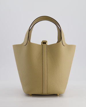 *HOT COLOUR* Hermès Picotin Lock Bag 18cm in Trench Clemence Leather with Gold Hardware