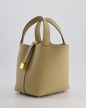 *HOT COLOUR* Hermès Picotin Lock Bag 18cm in Trench Clemence Leather with Gold Hardware