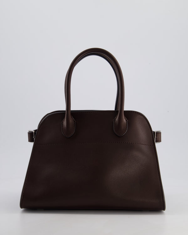The Row Margaux 10 in Burgundy Saddle Leather with Silver Hardware