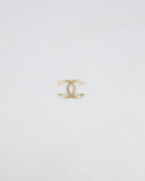 Chanel 16B Champagne Gold CC Textured Brooch