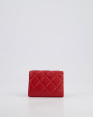 Chanel Red Extra Small Wallet on Chain in Lambskin Leather with Silver Hardware