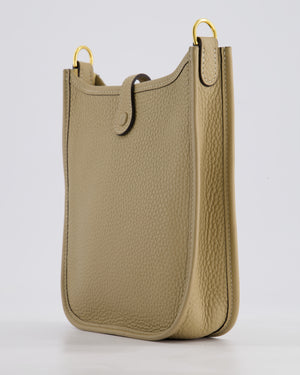 Hermès Mini Evelyne Bag in Trench Clemence Leather with Gold Hardware