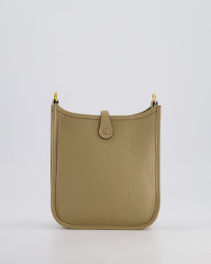 Hermès Mini Evelyne Bag in Trench Clemence Leather with Gold Hardware